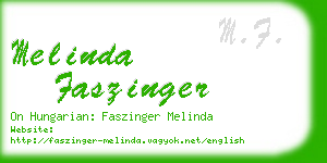 melinda faszinger business card